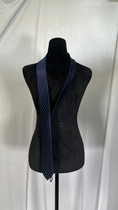 Mens Solid Navy Blue Tie Classic 3.4" width Necktie and Pocket Square Set with Gift Box by HISDERN,Navy Blue,One Size