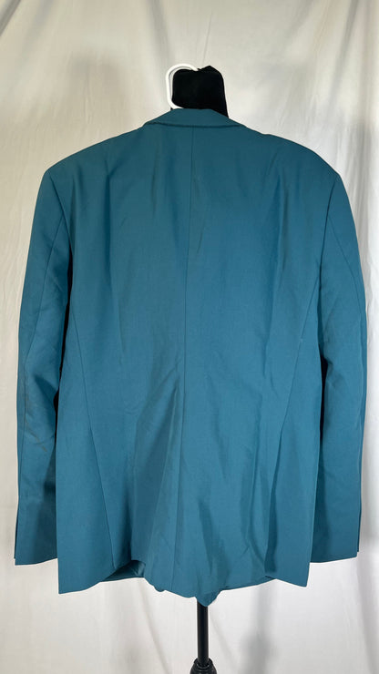 Men's Formal Suits Regular Fit Summer 2 Pieces Beach Party Linen Tuxedos Jacket+Trousers Wedding Grooms Party Size L