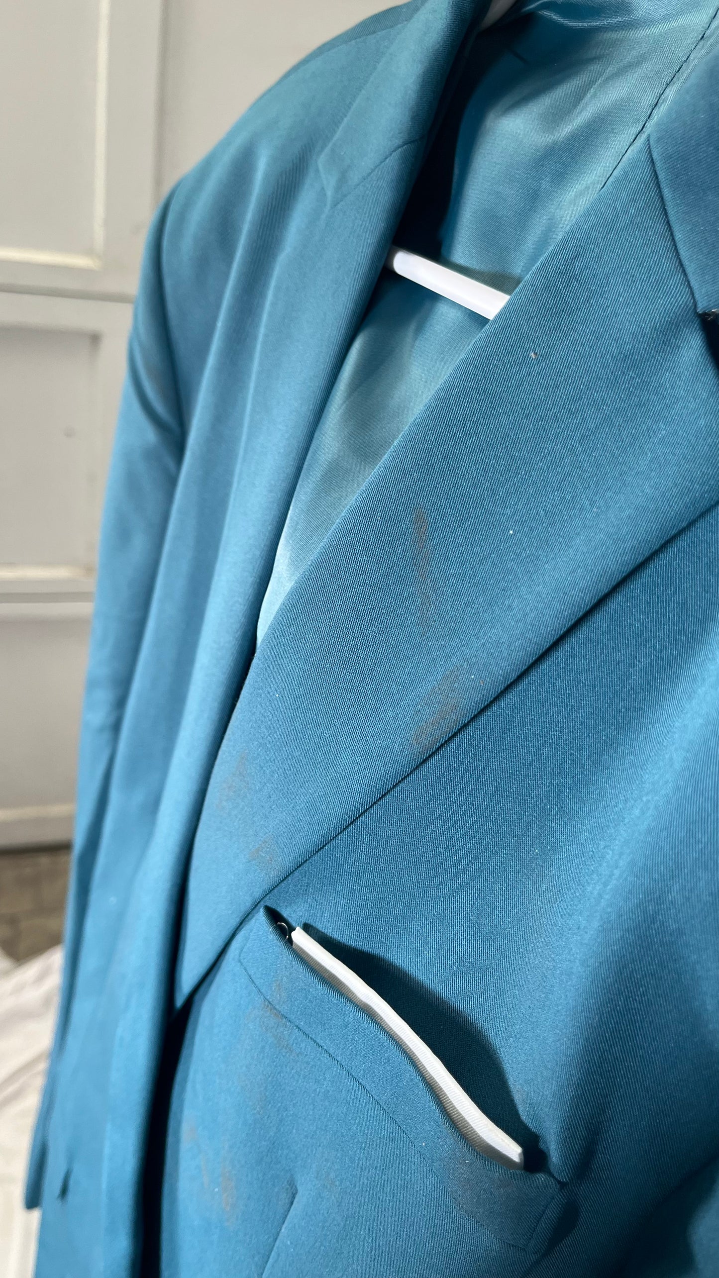 Men's Formal Suits Regular Fit Summer 2 Pieces Beach Party Linen Tuxedos Jacket+Trousers Wedding Grooms Party Size L