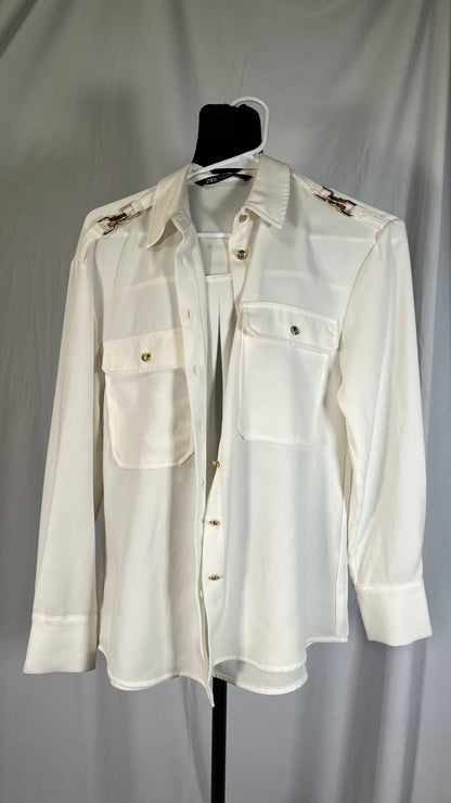 Blouse Women Shirts Turn-Down Collar Long Sleeve Plaid Outwear Pocket White Korean Style Students Leisure All-Match Chic Size XS