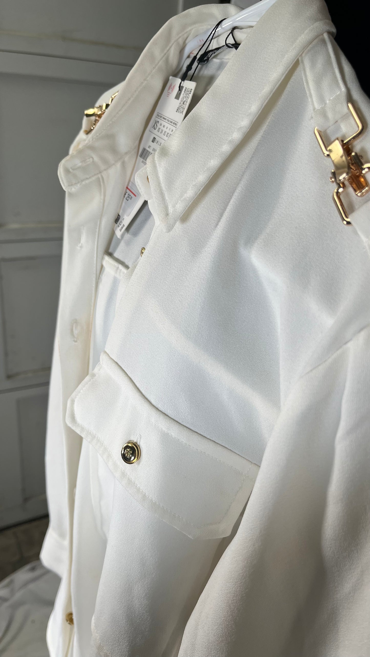 Blouse Women Shirts Turn-Down Collar Long Sleeve Plaid Outwear Pocket White Korean Style Students Leisure All-Match Chic Size XS