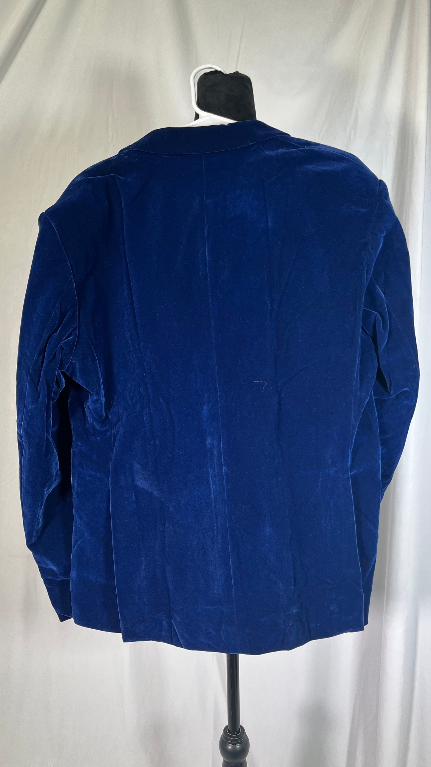 Apornipal Men's Velvet One Button Suit Jacket Slim Fit Peak Lapel Casual Blazer Outerwear Size L