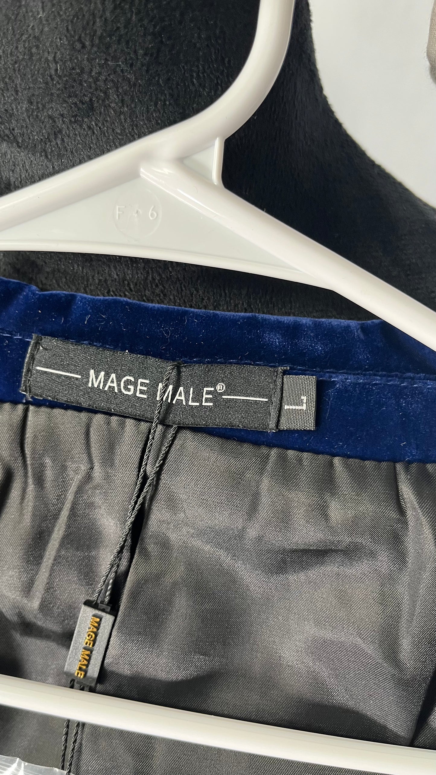 Apornipal Men's Velvet One Button Suit Jacket Slim Fit Peak Lapel Casual Blazer Outerwear Size L