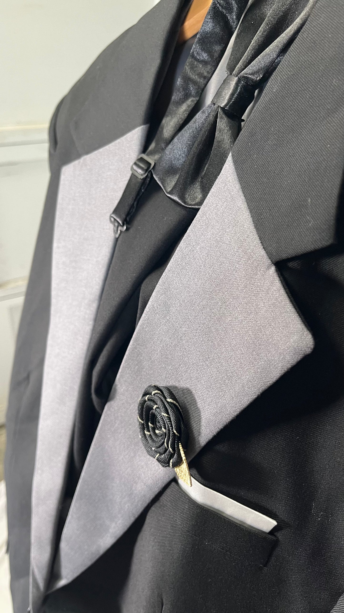 Wangyue Mens Suits Fashion Suits Slim Fit 3 Piece Blazer Vest Pants Wedding Prom Suits Set size L