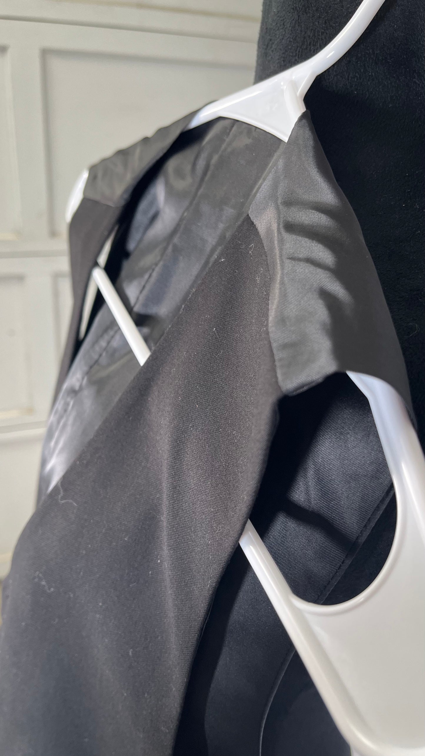 Men's Suit Vest,Black Double-Breasted V-Neck Fashion Formal Business Waistcoat Casual Wear,for Tuxedo,Wedding,Dating (Size : XX-Large)Size M