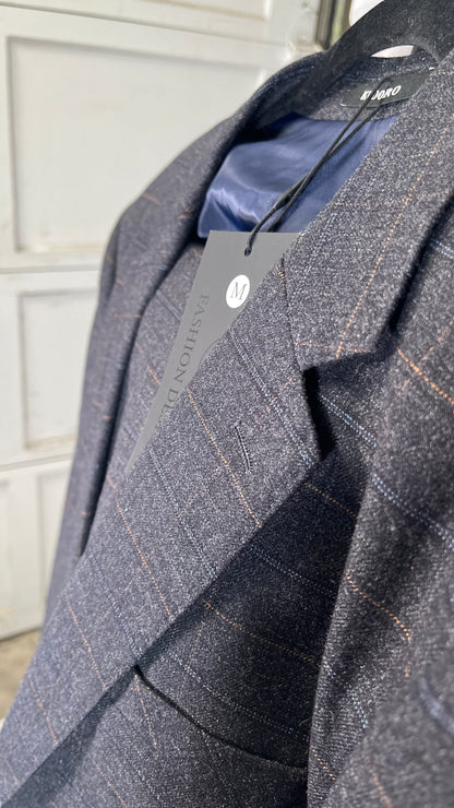 Mens Suit Jacket Casual Notched Lapel Collar Open Front Blazer Roll Up Sleeve Slim Fit Business Office Coats Size M