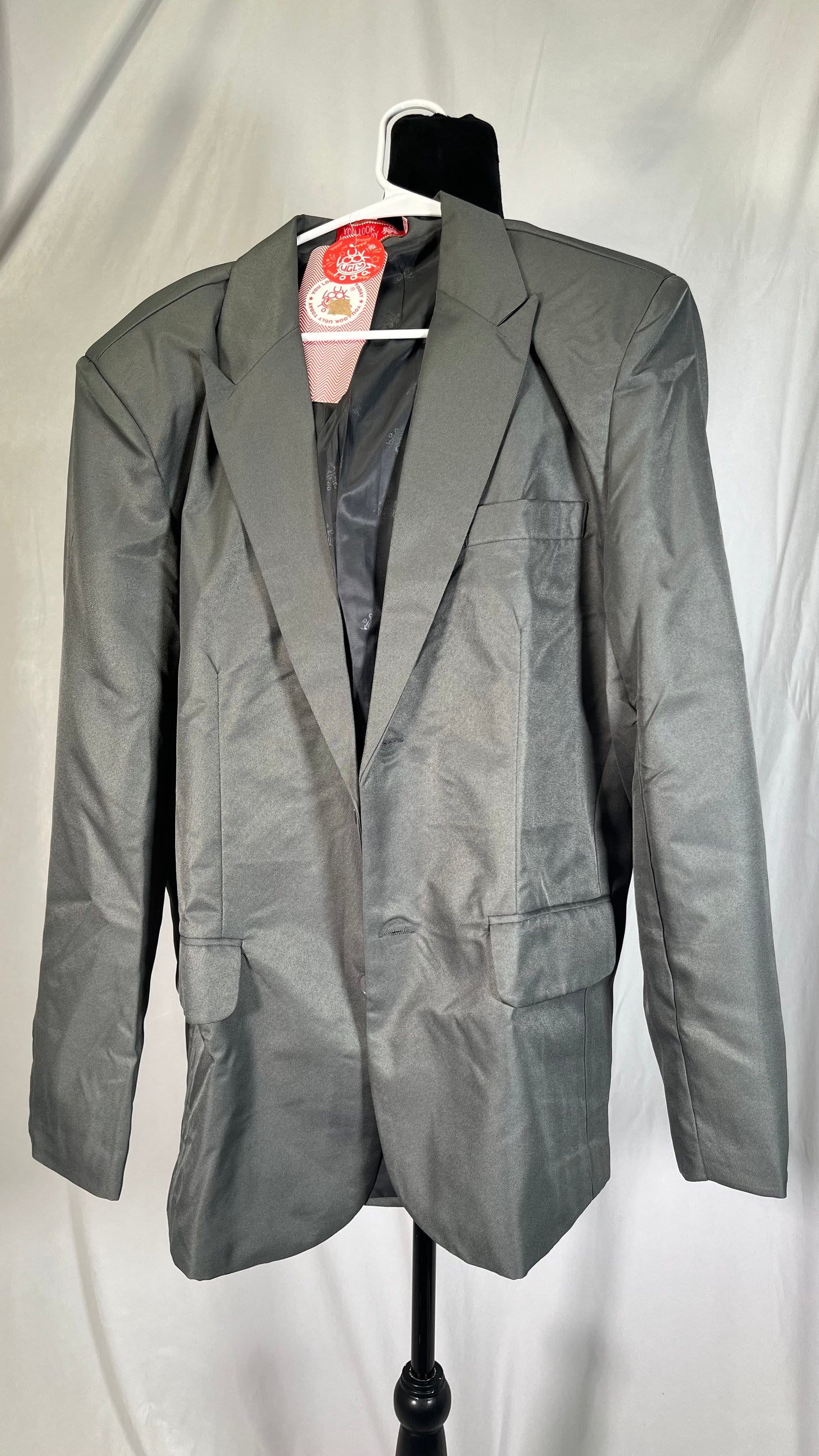 MAGE MALE Men's Blazer Casual Knit Sport Coat Slim Fit Suit Jacket One Button Lightweight Blazers Size L