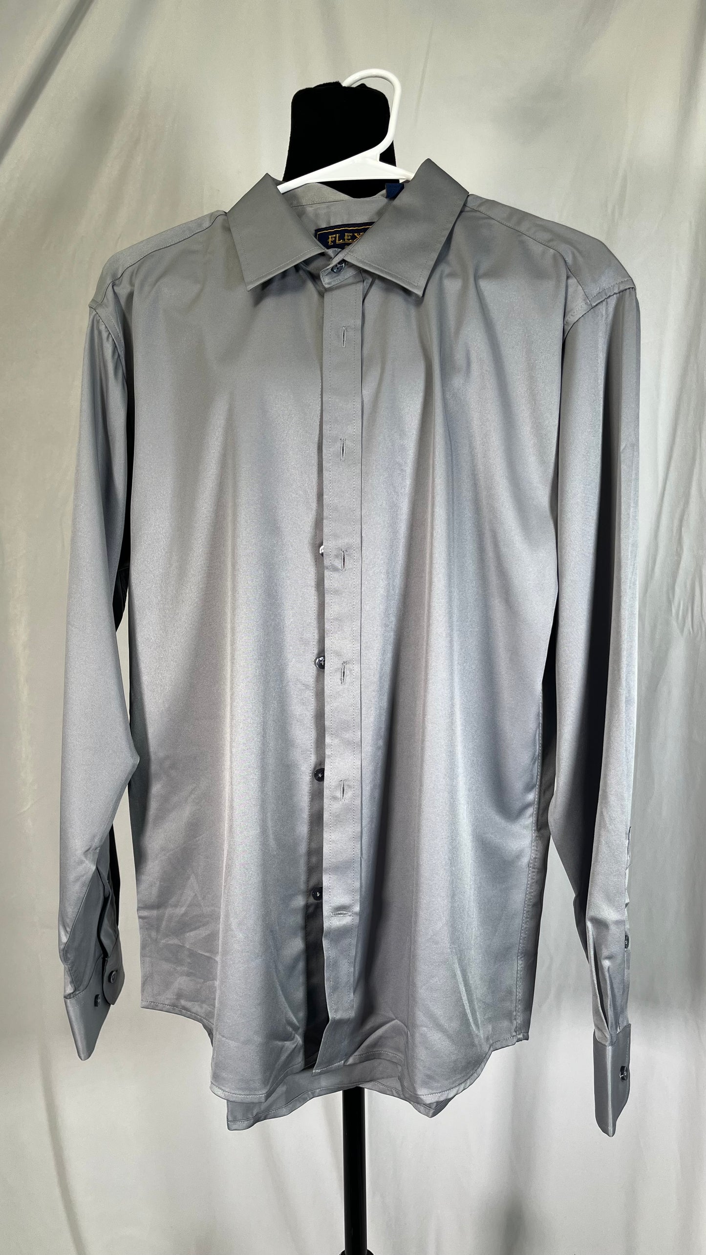 Short Silver Grey Shirt Size M
