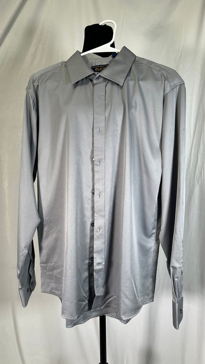 Short Silver Grey Shirt Size M