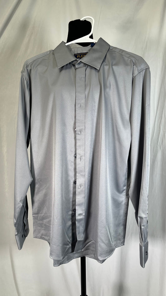 Short Silver Grey Shirt Size M