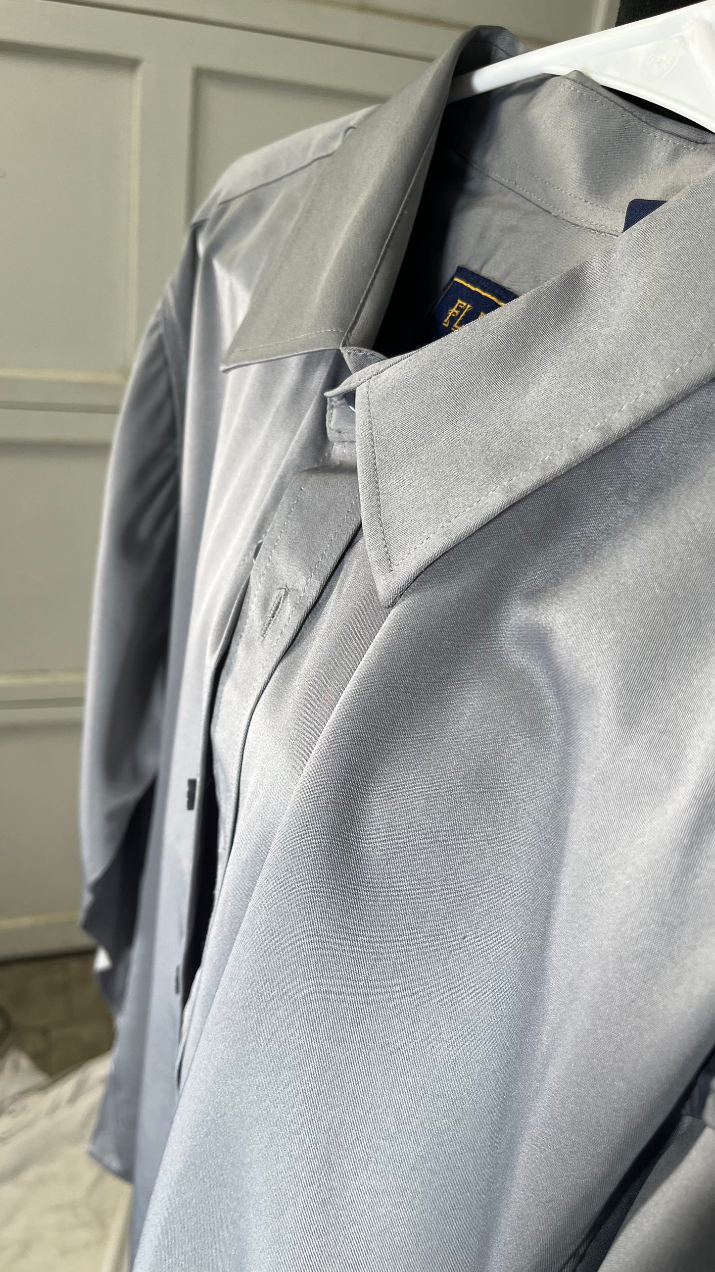 Short Silver Grey Shirt Size M