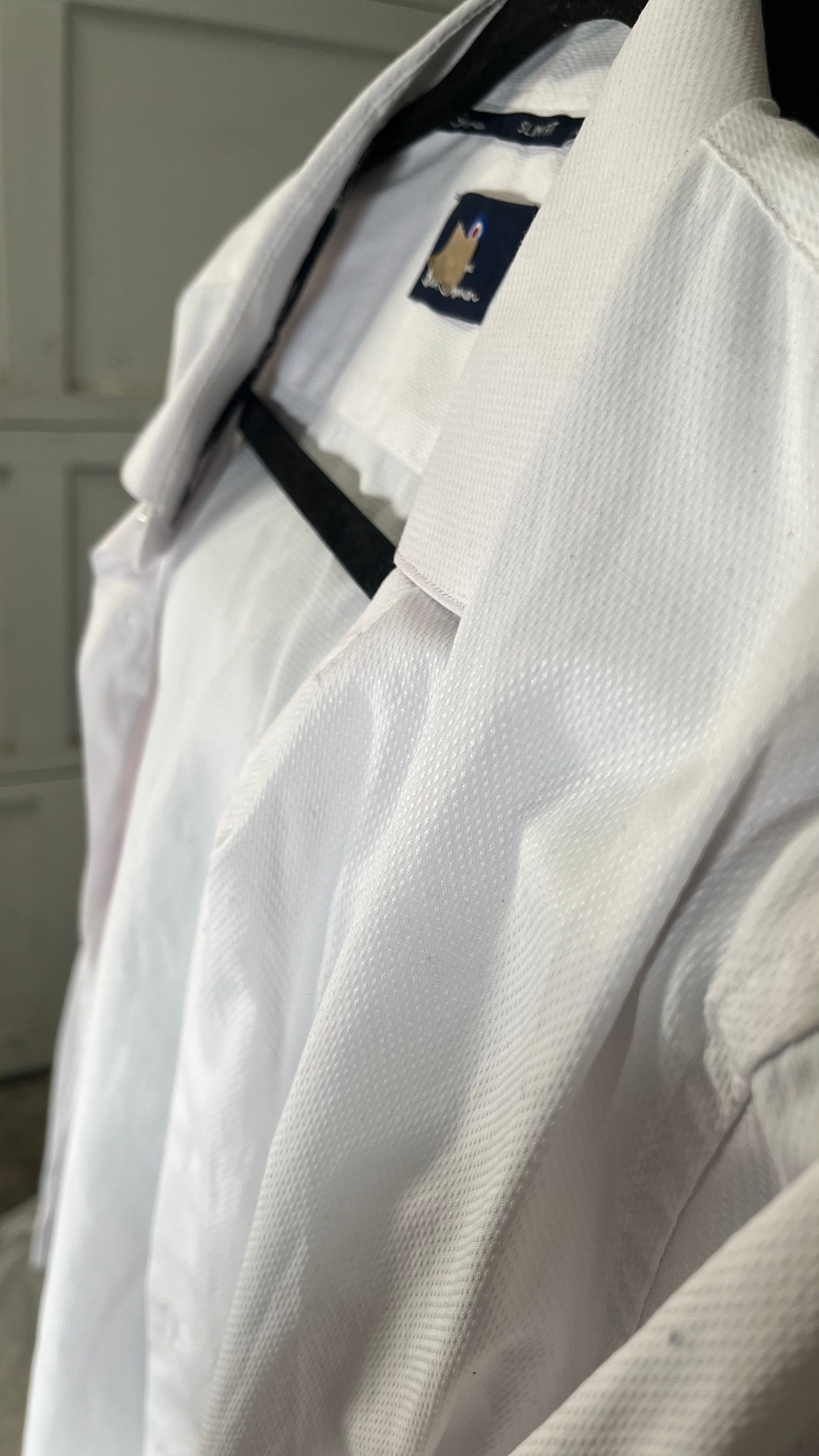 Womens Long Sleeve Blouse Ruffle Trim Button Up White Shirt Office Shirt Work Tops size L