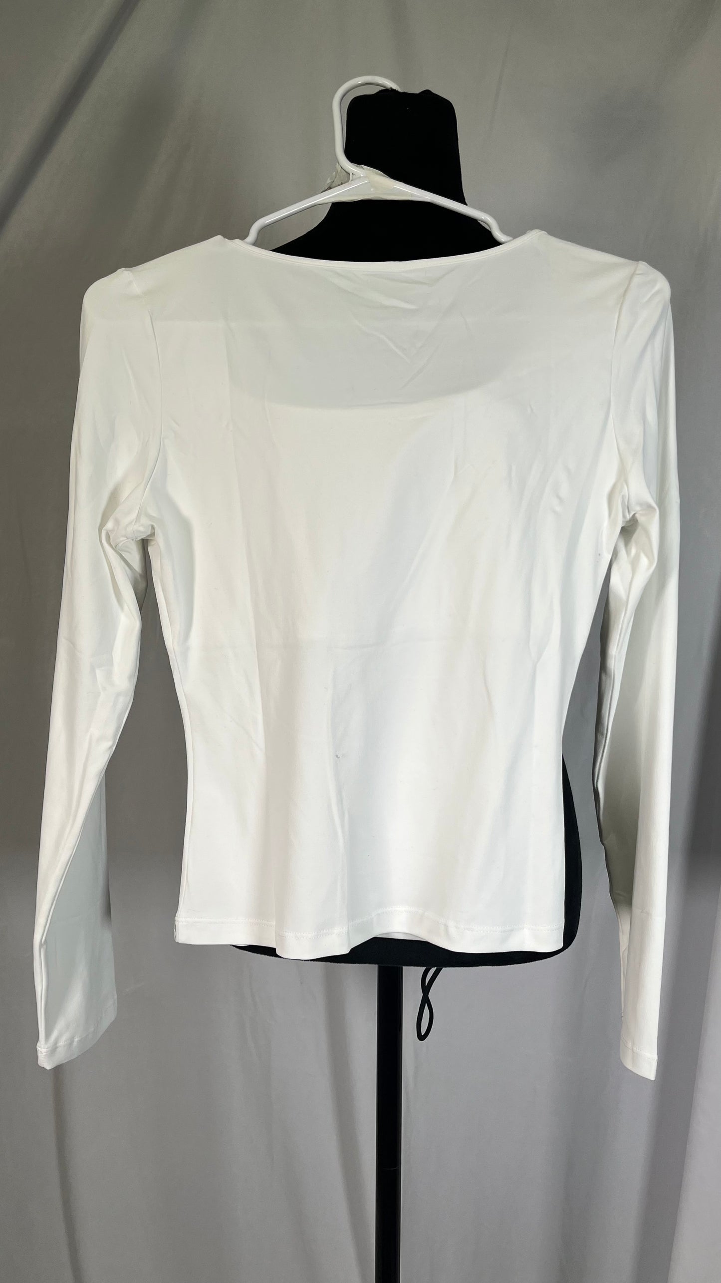 Trendy Queen Womens Long Sleeve Shirts Crop Tops Square Neck Going Out Basics Tees Y2K Winter ClothesSize S