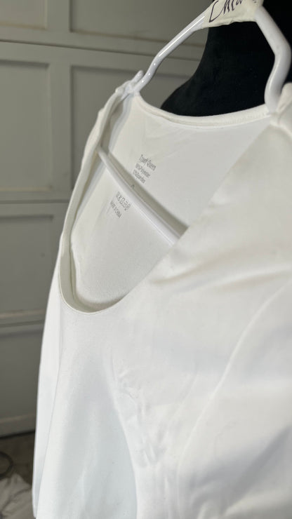 Trendy Queen Womens Long Sleeve Shirts Crop Tops Square Neck Going Out Basics Tees Y2K Winter ClothesSize S