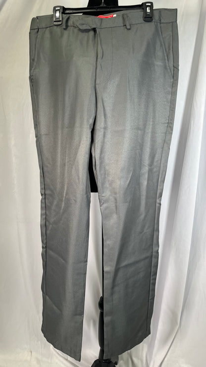 Classic-Fit Pleated Dress Pants for Men Casual Straight Leg Suit Pant Summer Lightweight Solid Trouser size L