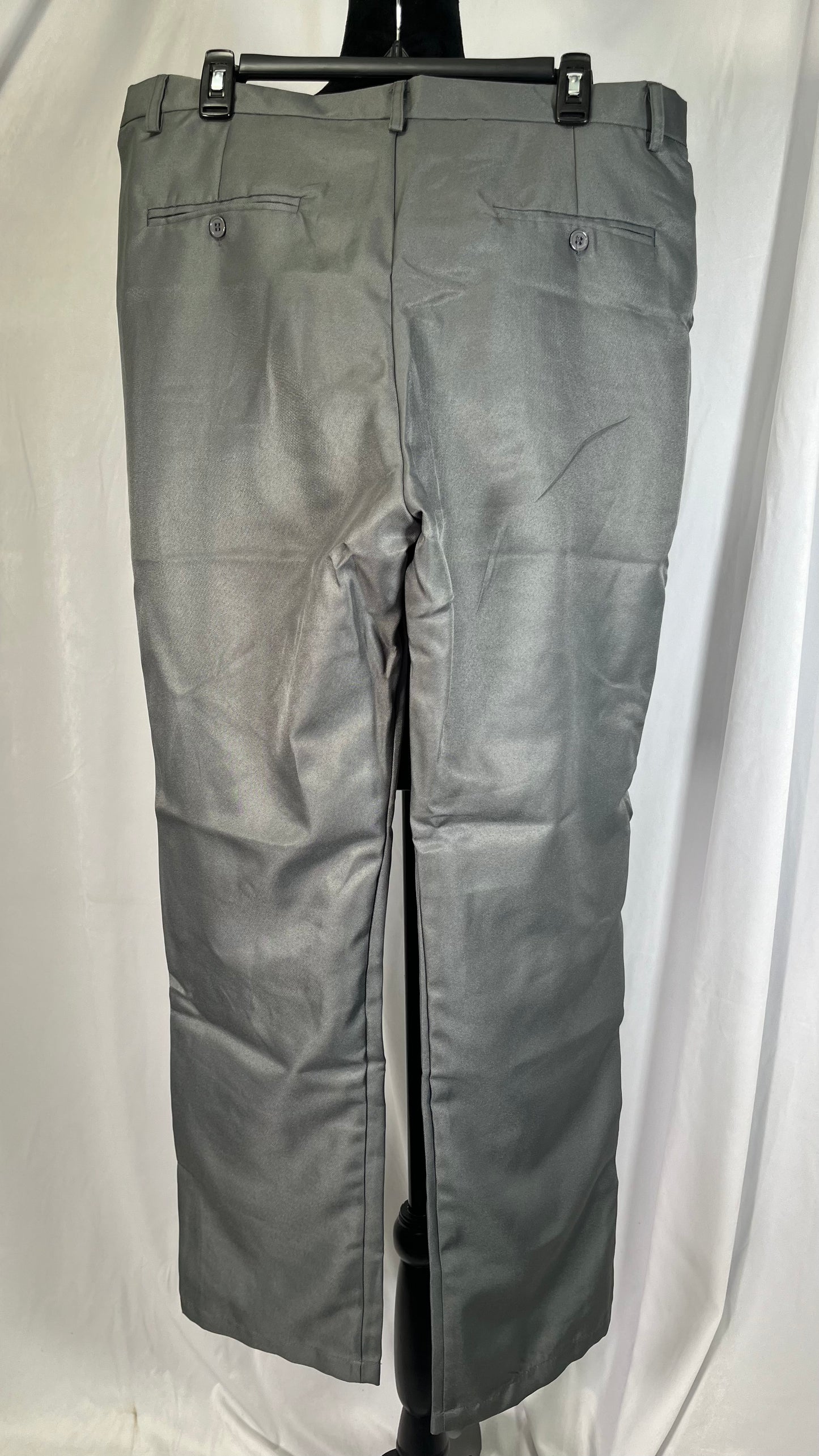 Classic-Fit Pleated Dress Pants for Men Casual Straight Leg Suit Pant Summer Lightweight Solid Trouser size L