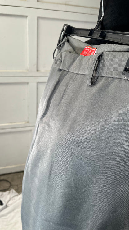 Classic-Fit Pleated Dress Pants for Men Casual Straight Leg Suit Pant Summer Lightweight Solid Trouser size L