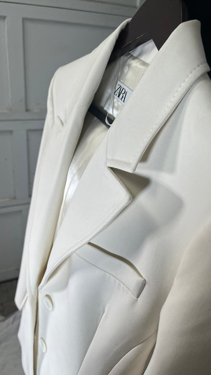 FITTED SHOULDER PAD BLAZER Size S