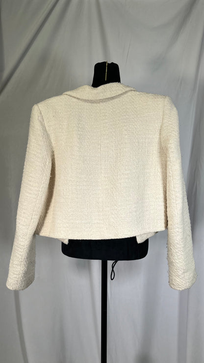 Short Beige Chanel Style Jacket Size S