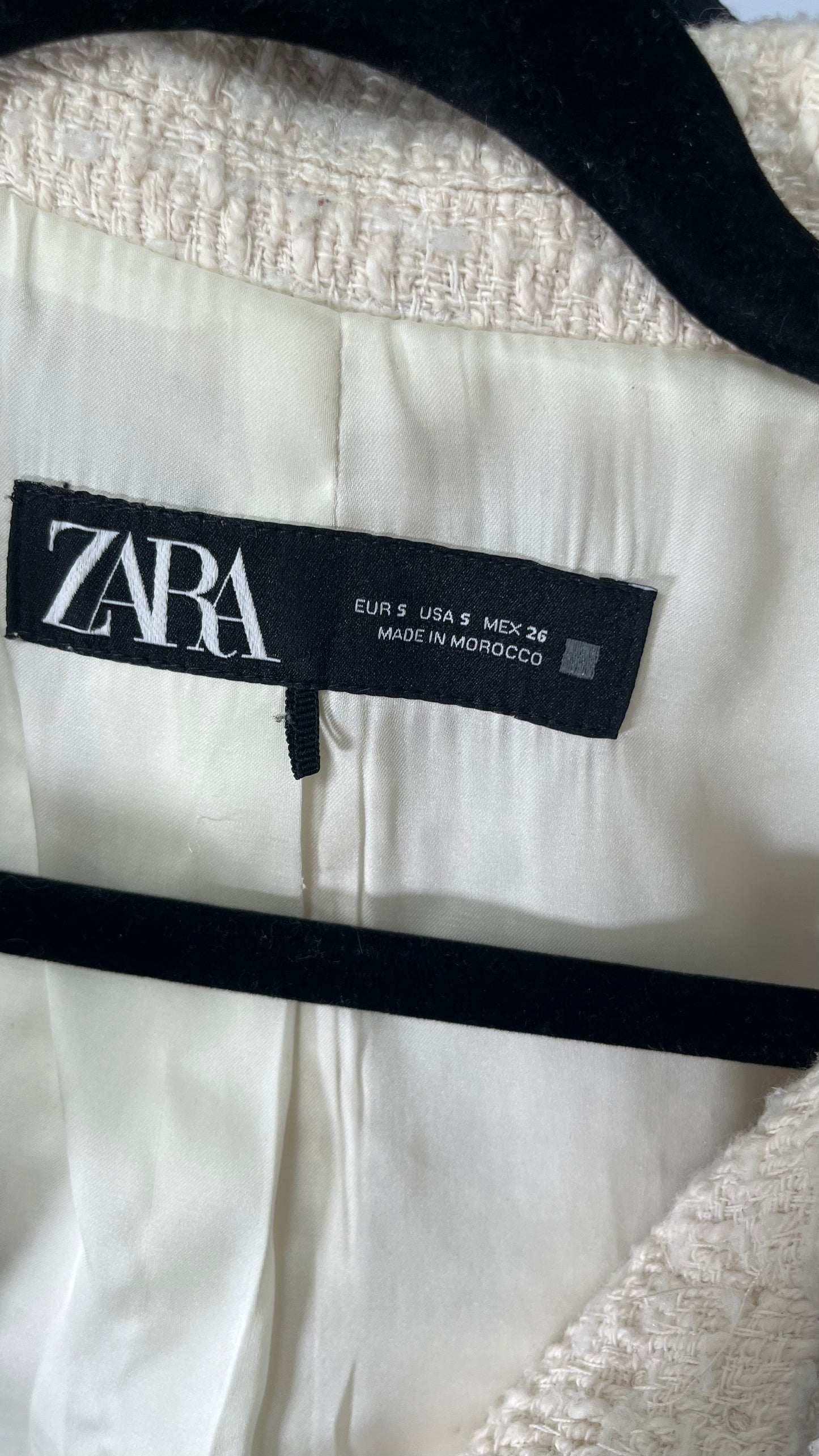 Short Beige Chanel Style Jacket Size S