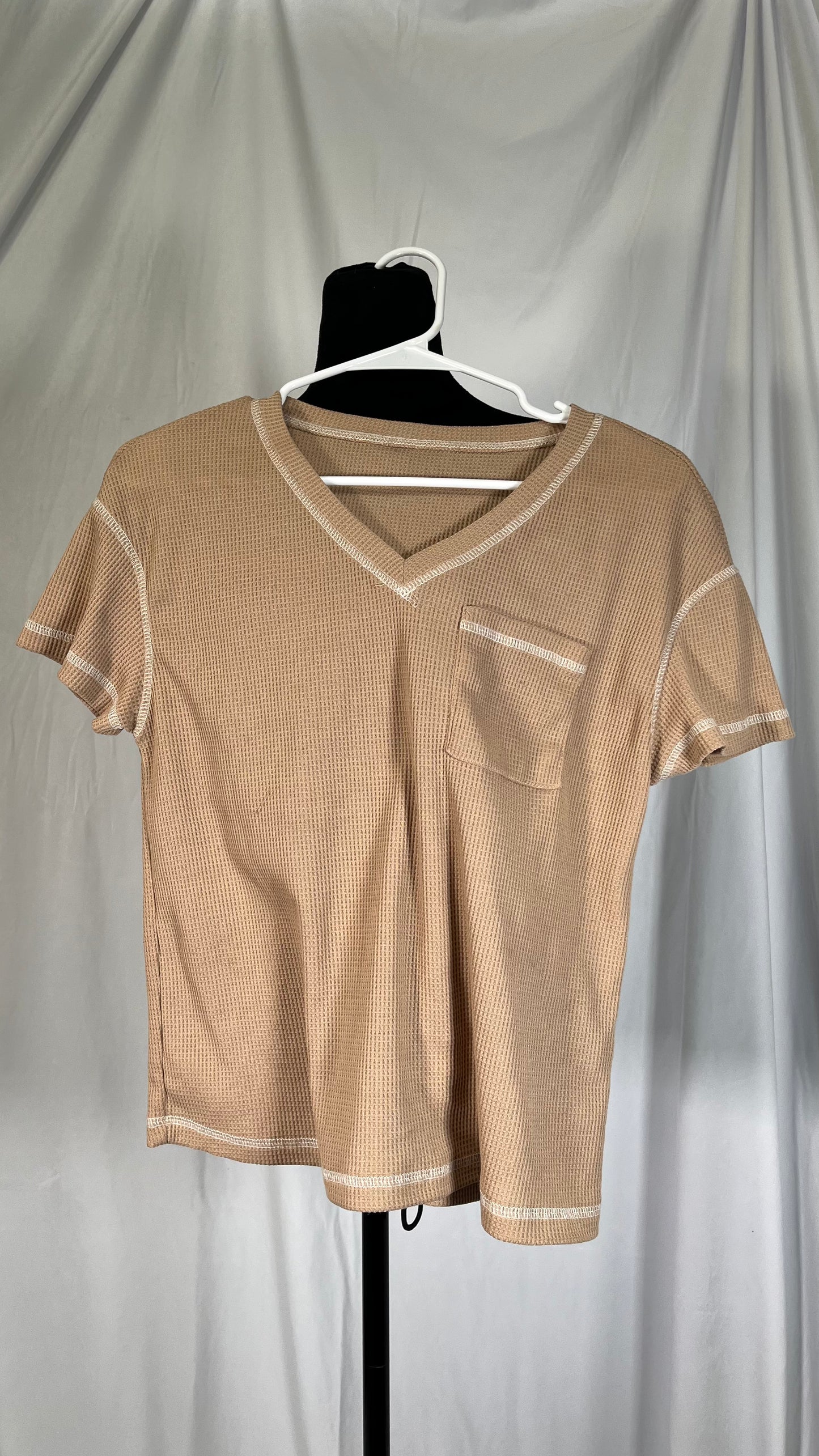 Runcati Mens V Neck Pocket T-Shirts Short Sleeve Casual Basic Summer Beach Cotton Tee Tops Size 4