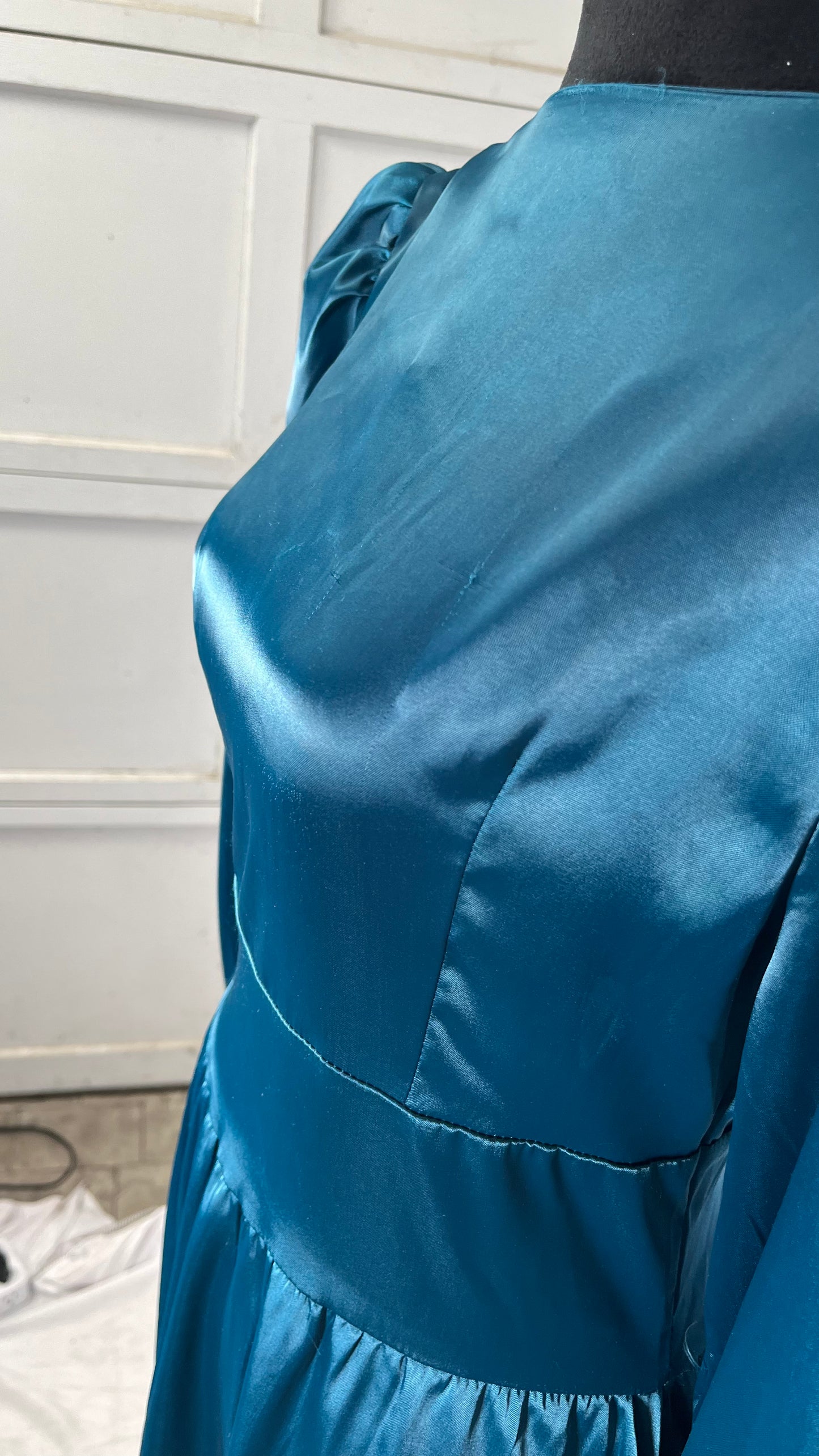 Hatant Formal Dresses for Women Satin Cocktail Wedding Guest Dresses Silk Wrap Cocktail Party Maxi Dress Elastic High Waistsize S