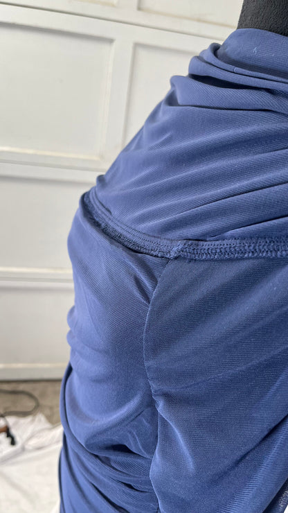 SHEIN Unity Lace Sleeve Ruched Detail Dress size S