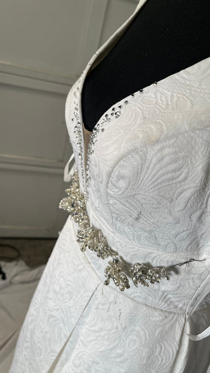 yabaa Boho Wedding Dress, Boho Dress, Ancient Greek Wedding Dress, Wedding Gown, Backless Bridal Dress, Ivory, 10size 6