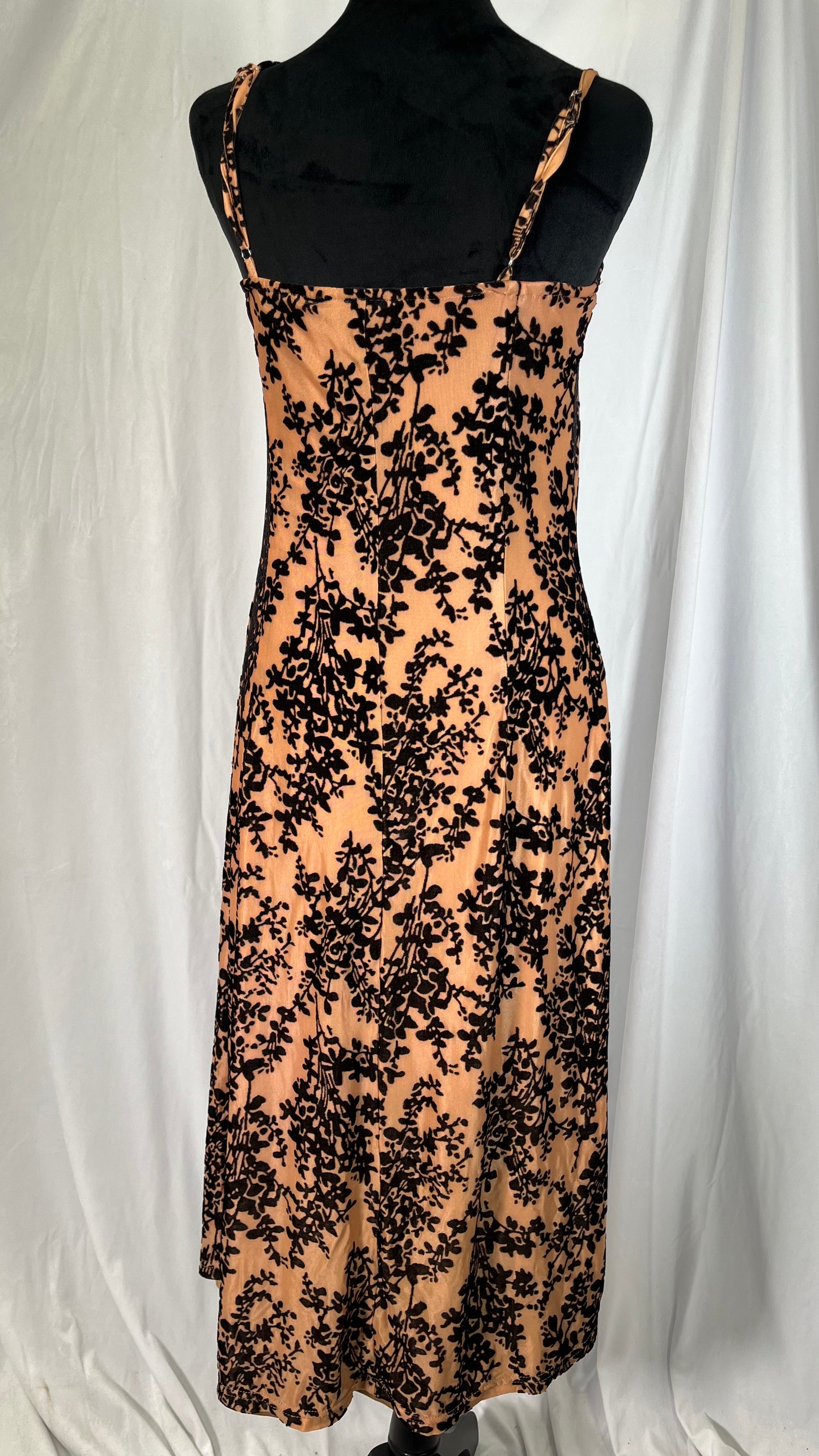 BTFBM Women's Summer Dress Sleeveless Spaghetti Strap Midi Dress Sexy Cowl Neck Floral Cocktail Dress Party Dresses size S