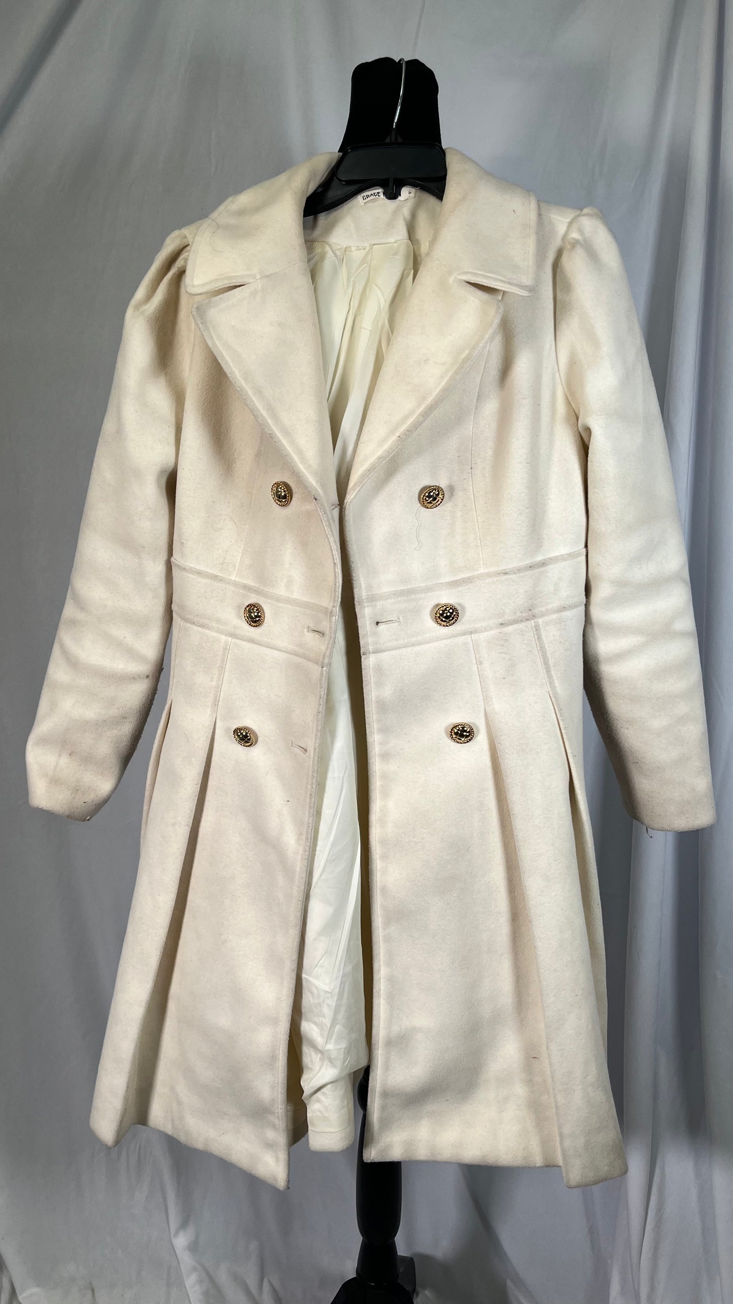 Long Beige Coat Size M