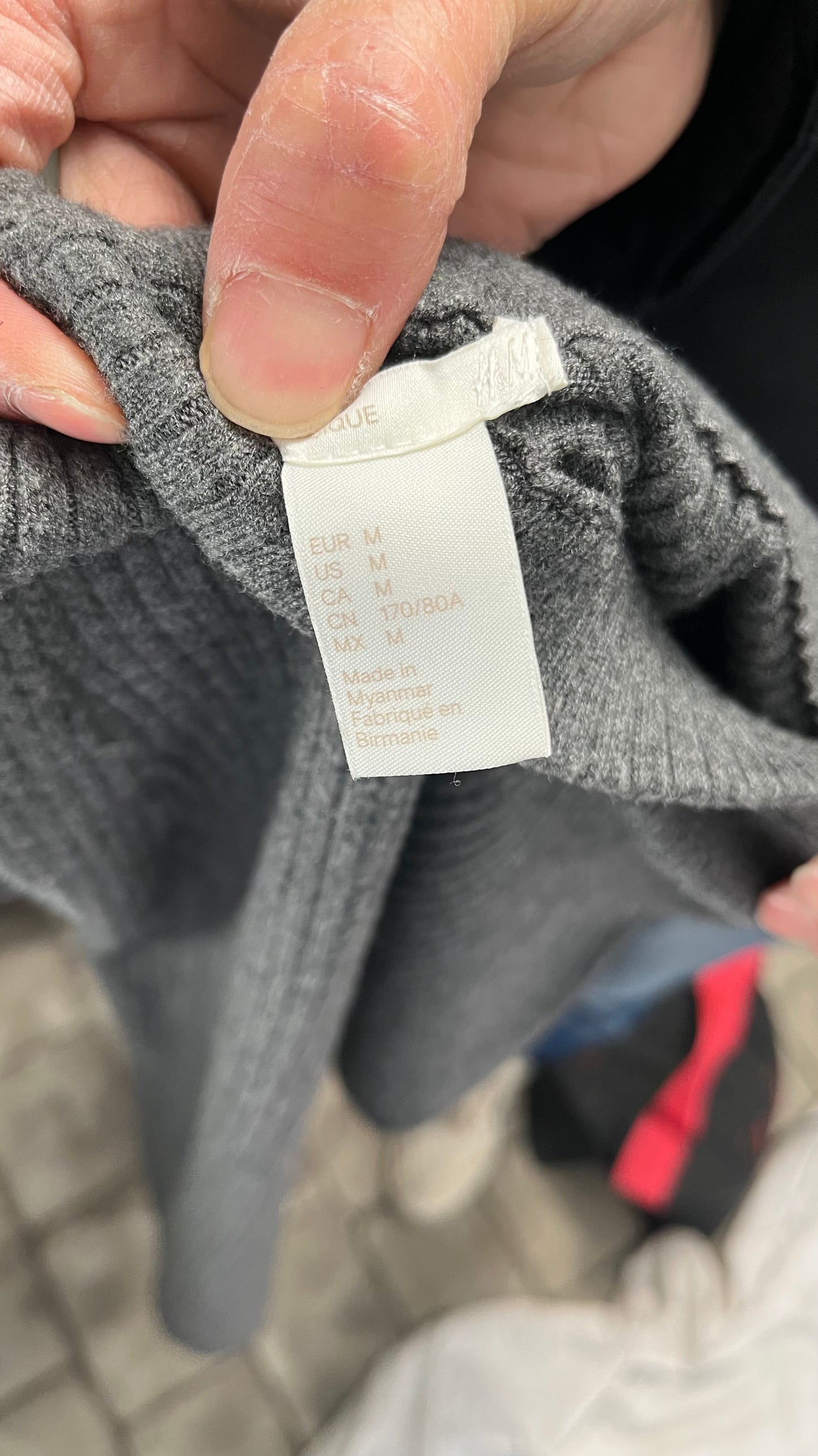 Women's All Season Wool Knit Skirt Office Striped Slit Midi SkirtSize M