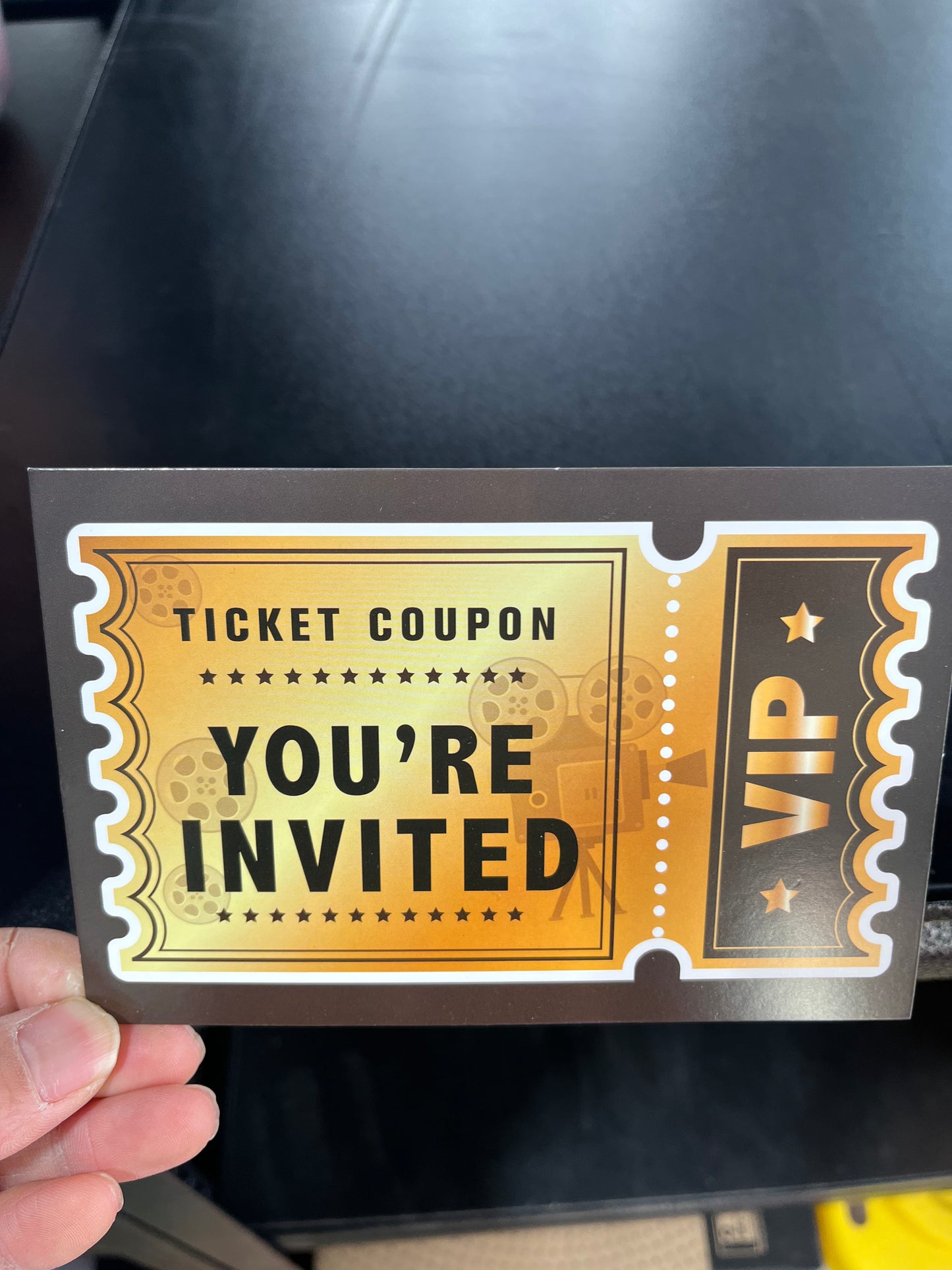 Movie VIP Party Invitations with Envelopes, 20 Set Movie Ticket Shaped Invitations Birthday Baby Shower Party Invites Supplies Favors, Double-Sided