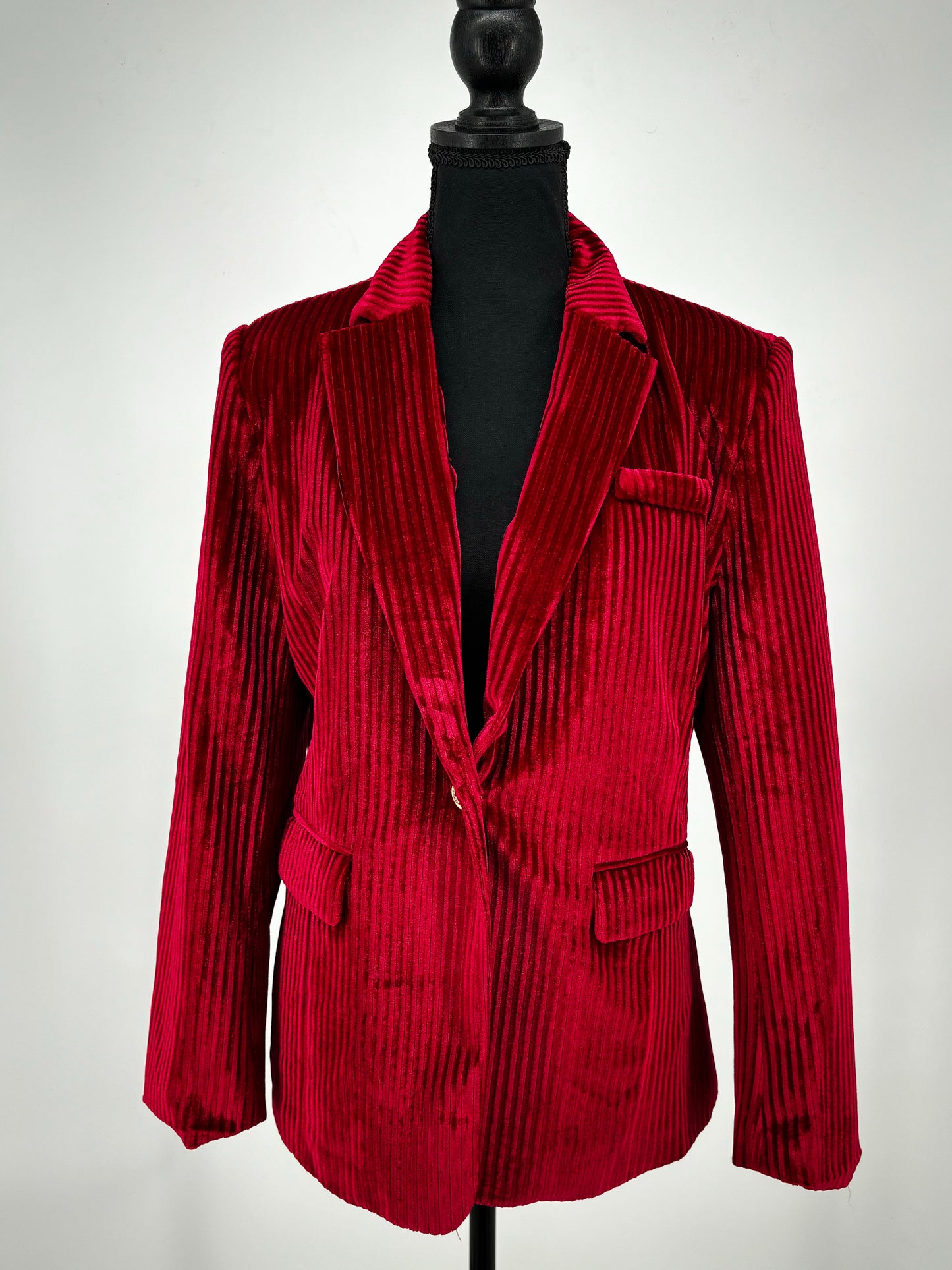MODFUL Suit Office Work Suit  Women's Tops Long Sleeves Red Size S