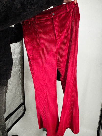 MODFUL Suit Office Work Suit  Women's Tops Long Sleeves Red Size S