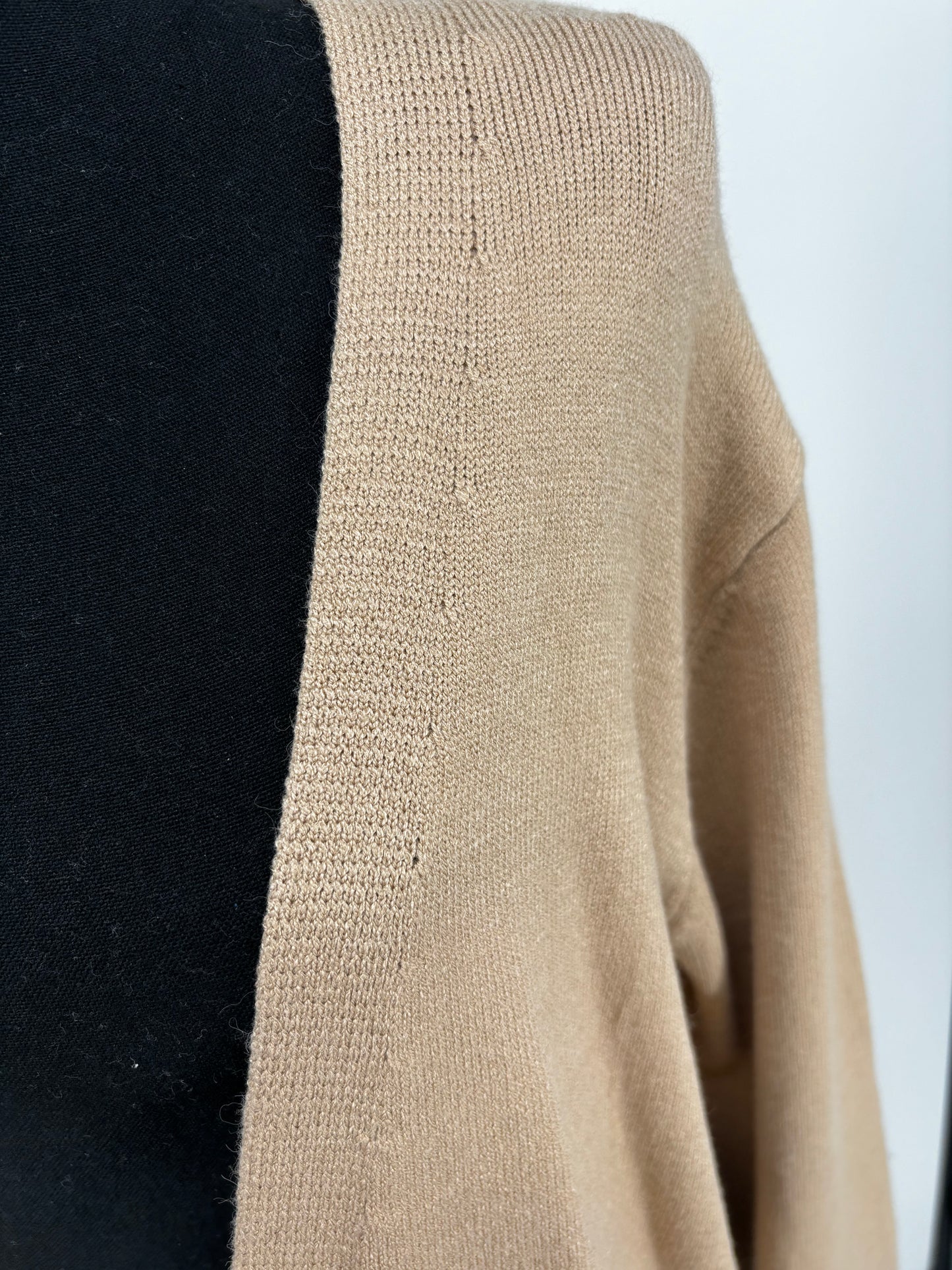 TASAMO Women’s Khaki Long Knit Cardigan – Size XL