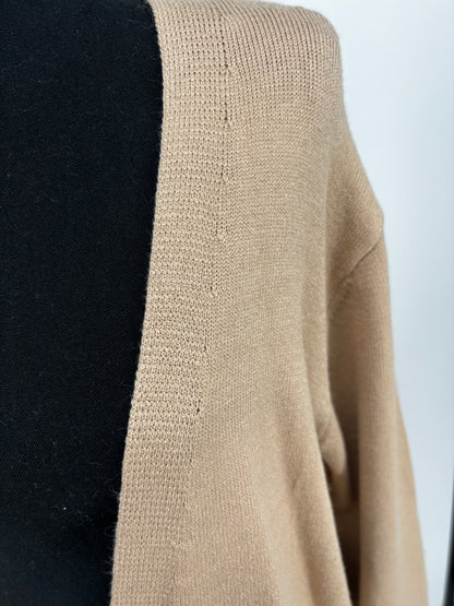 TASAMO Women’s Khaki Long Knit Cardigan – Size XL