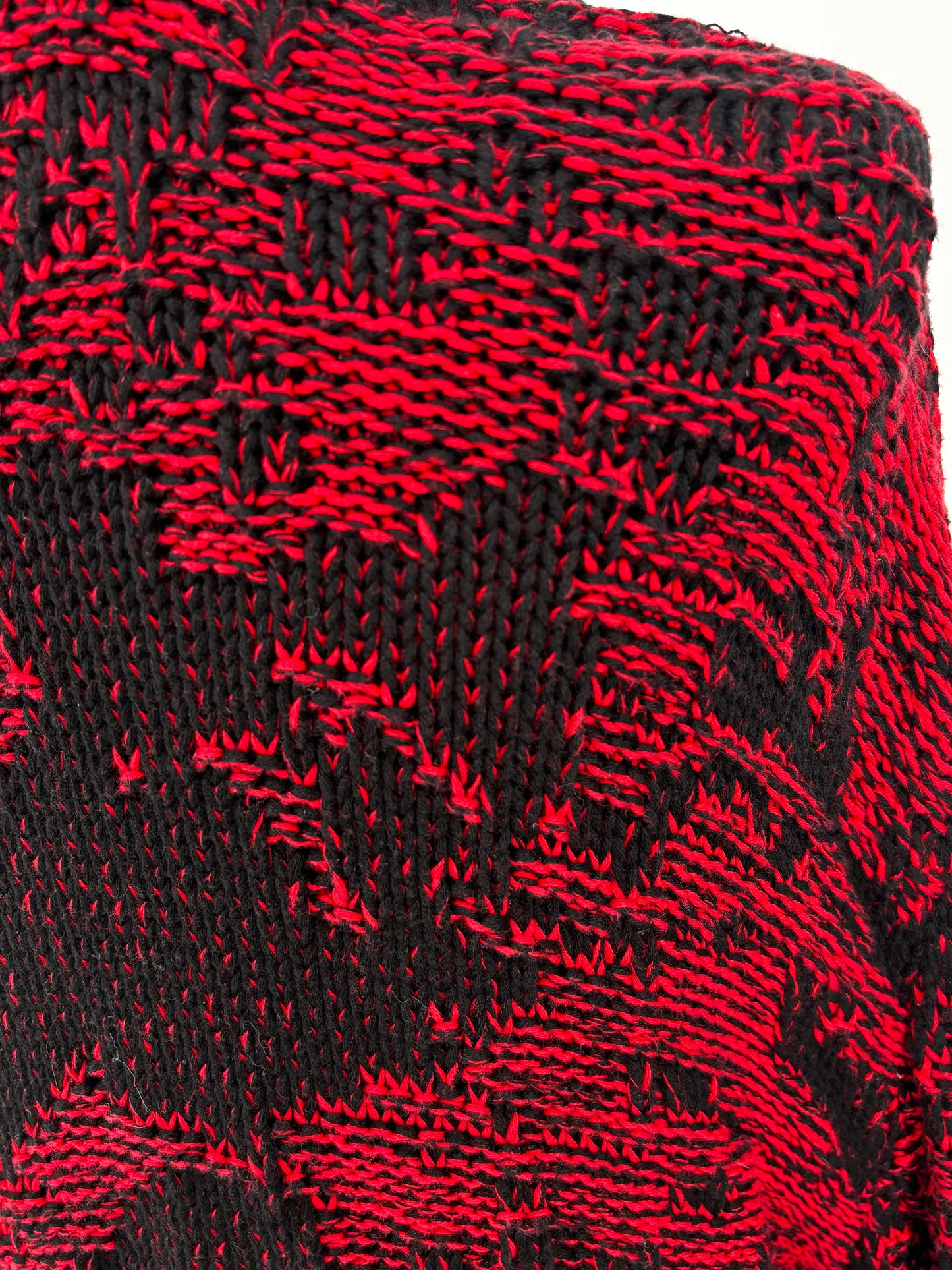 ZARA Women's Black and Red Long Button-Up Cardigan – Size L