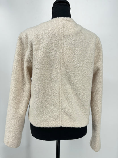 Women's White Soft Fleece Zip Jacket – Size M