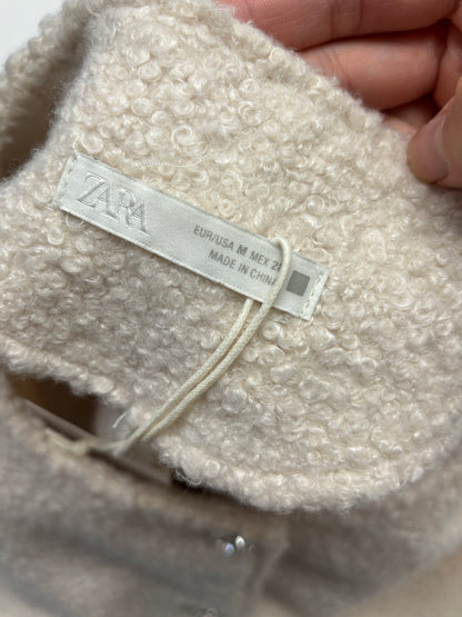 Women's White Soft Fleece Zip Jacket – Size M