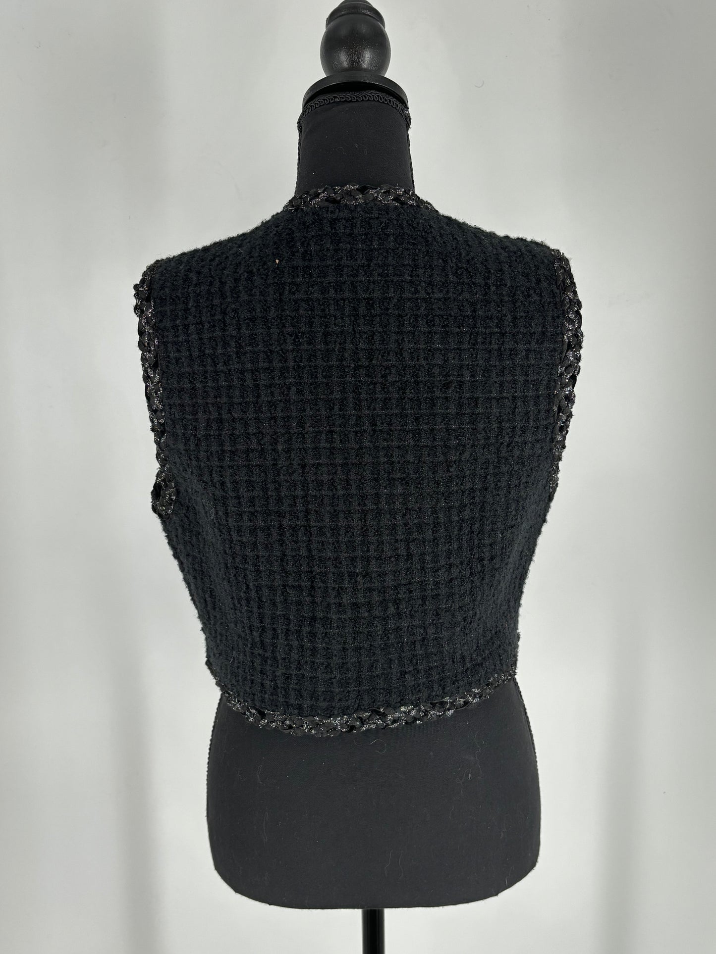 ZARA Women's Black Knitted Short Vest – Size M