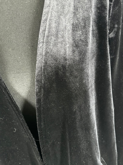 Women's Black Suede Sleeveless Shawl – Size M