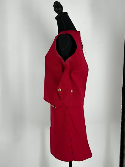 ZARA Women’s Red Two-Piece Set (Sleeveless Top & Skirt) – Size L
