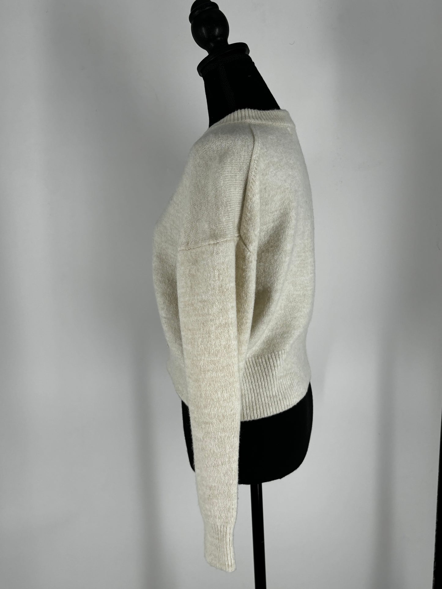 Women's White Button-Up Cardigan Sweater – Size S