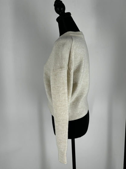 Women's White Button-Up Cardigan Sweater – Size S