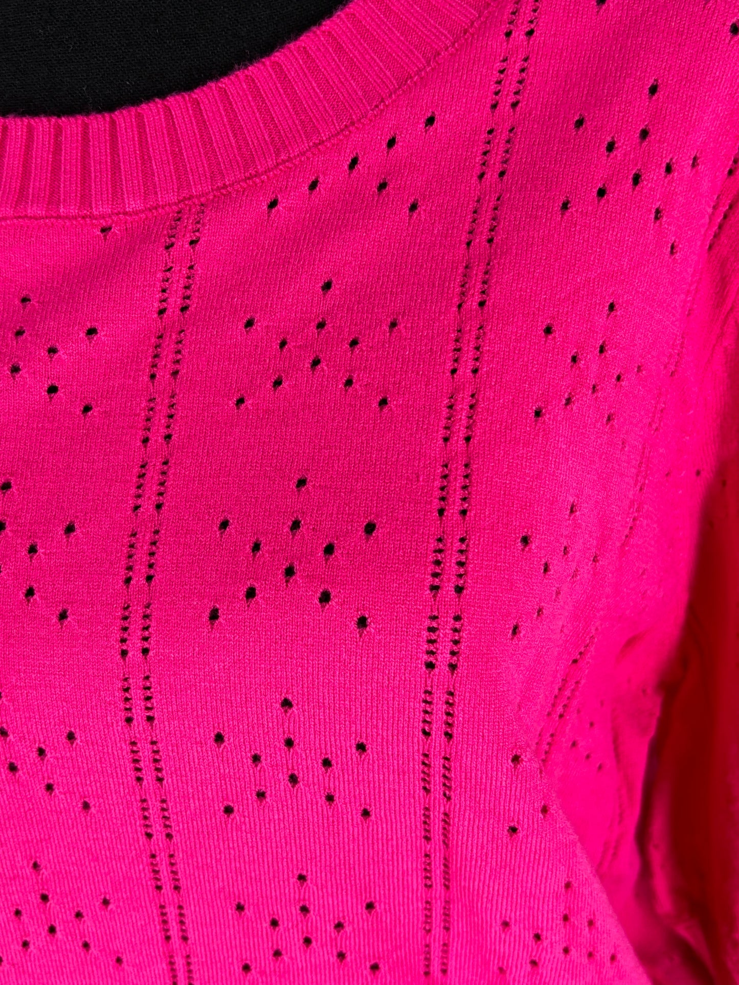 Grace Karin Women's Pink Knit Short Sleeve Sweater – Size M