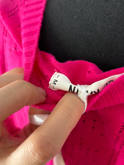 Grace Karin Women's Pink Knit Short Sleeve Sweater – Size M