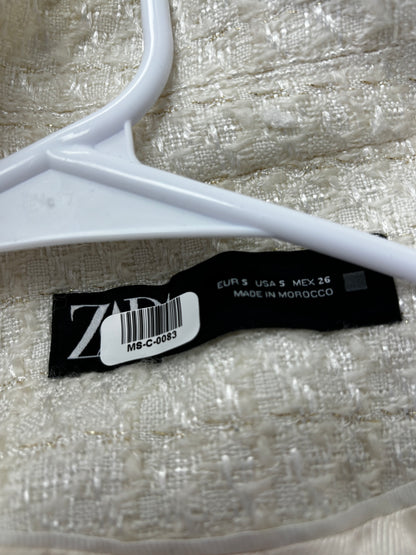 ZARA Women's Classic White Linen Tailored Blazer – Size S