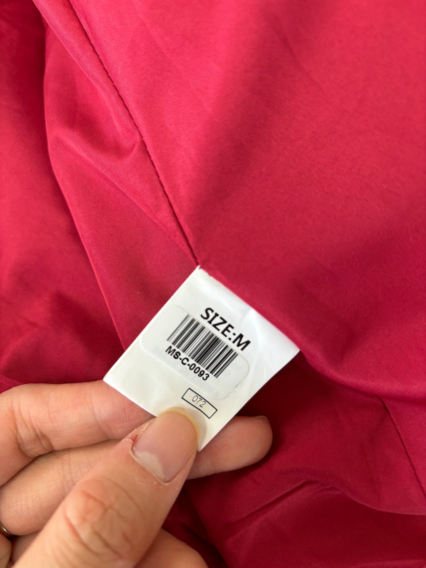 Women's Rose Red Knit Cardigan – Size M