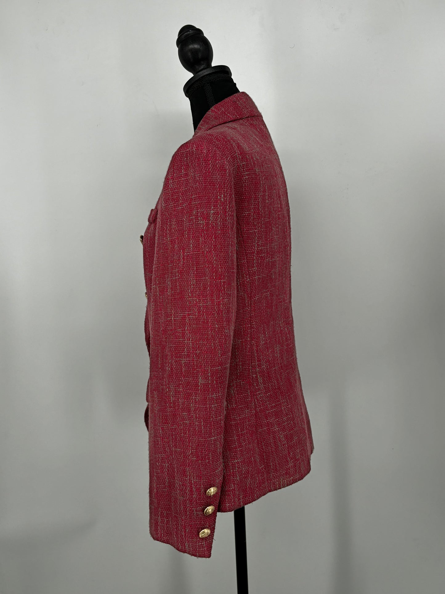 Women's Rose Red Knit Cardigan – Size M