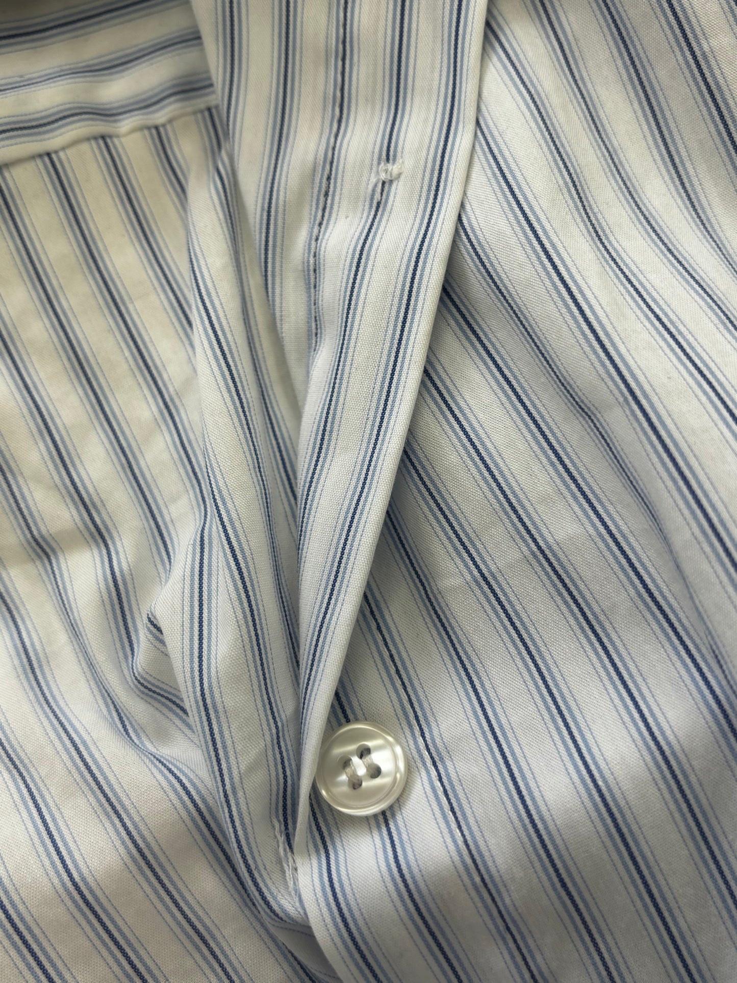 Women's Blue Striped Tie-Front Shirt – Size S